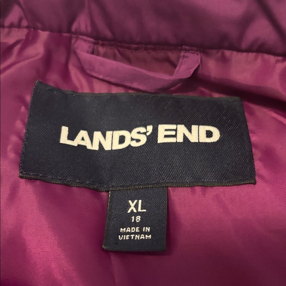 Lands' End Women's Plum Puffer Quilted Vest SZ XL jewel tone cabincore outdoor - Picture 3 of 12